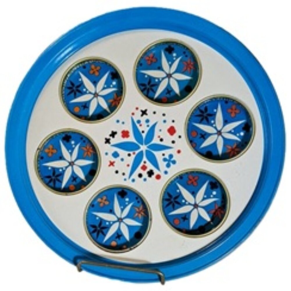 Rare 1950s Atomic Cocktail Glass Tray